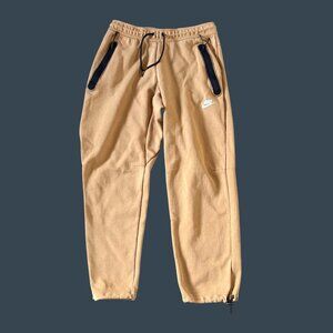Nike Tan Jogger Pants Mens Size M Drawstring Elastic Waist